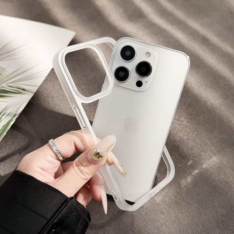 Compatible with iPhone 17 Max Matte 16 Frame Case Apple 13/14/15 Pro Lens Protector Trendy