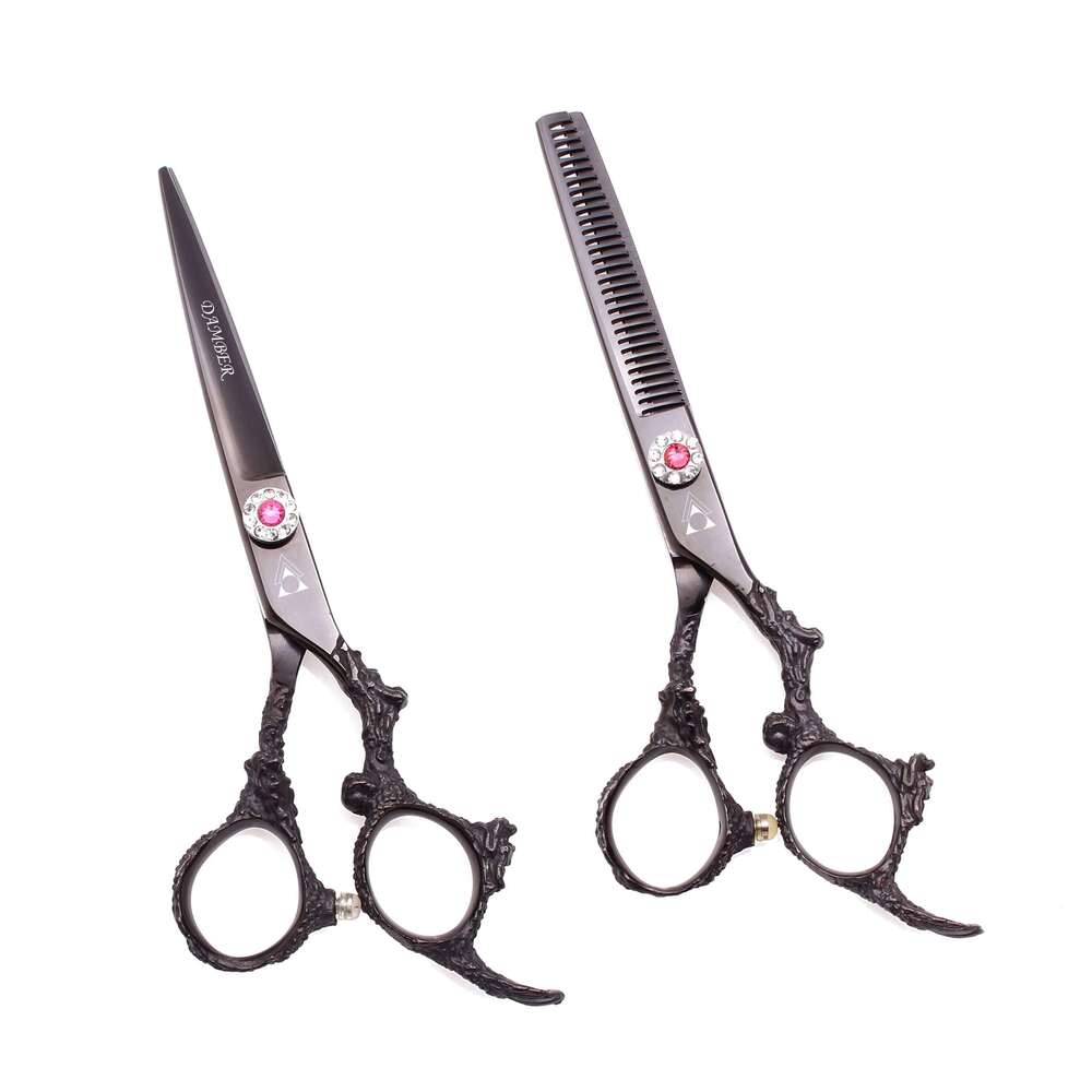 5.5 6.0 Hair Professional High Quality Barber Thinning Hairdressing Scissors Cutting Shears Haircut 440C 9005# H260303
