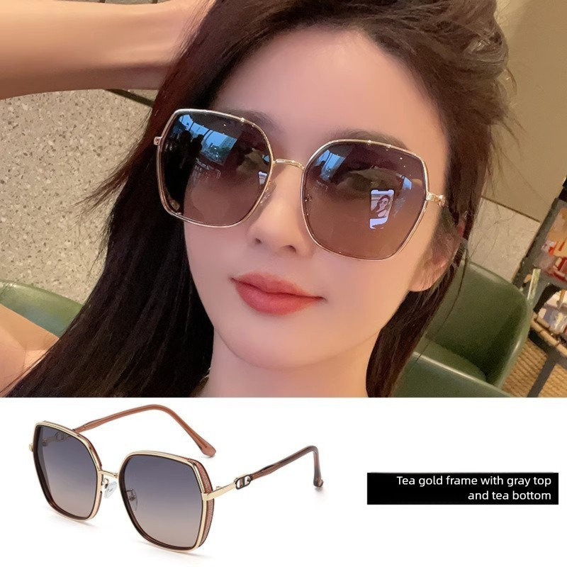 Luxury Brand High-definition Polarized Sunglasses New Designer Sunglasses Slimming Effect UV Protection High-end Outdoor Sports Sunglasses Wholesale
