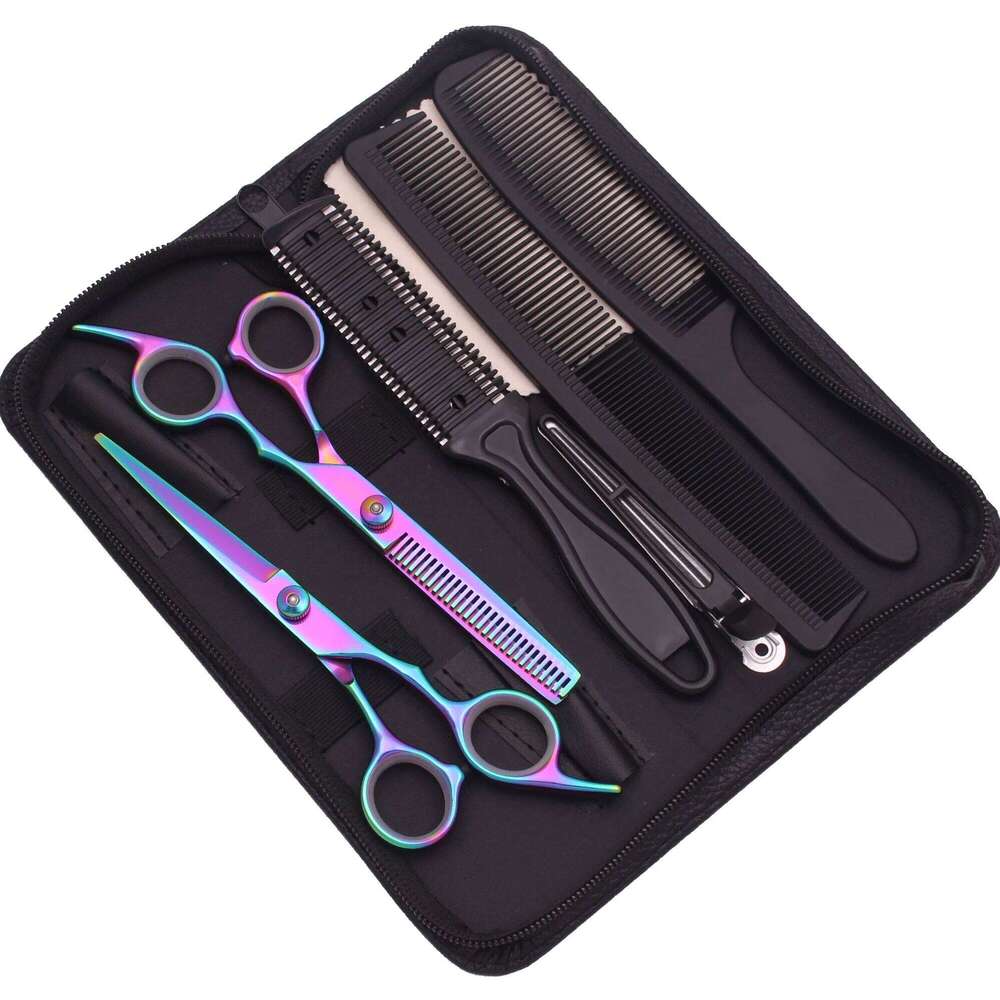 6.0'' Inches Hair Scissors Professional Cutting Shears Thinning Hairdressing Haircut Set Salon Barber & Home Japanese Steel 1001 H260303