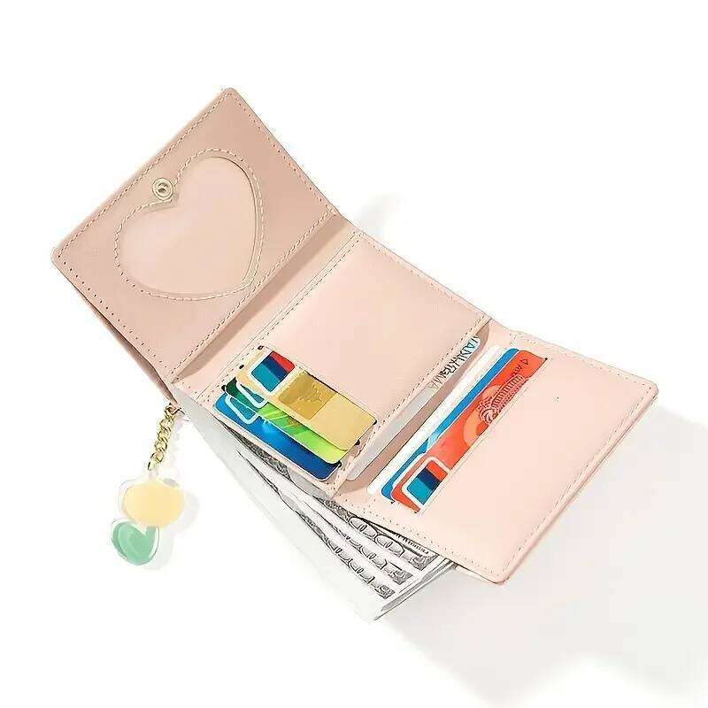 Floral Print Trifold Short Wallet, Multi-card Slot Card Holder, Women's Coin Purse C260304