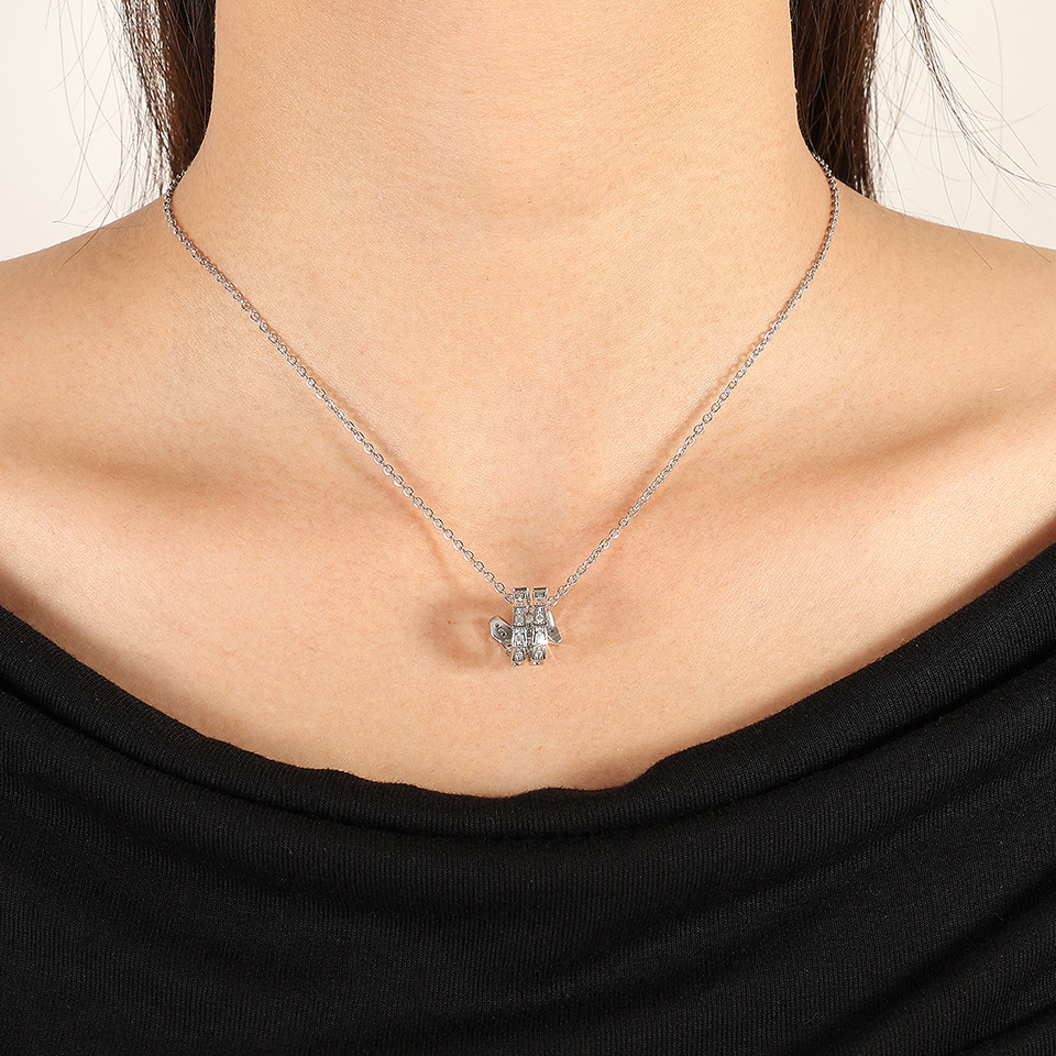RAKOL New Trendy Fashionable Snake-Shaped Collarbone Exquisite Versatile Unique Design Necklace Women's Accessories Wholesale - view 7