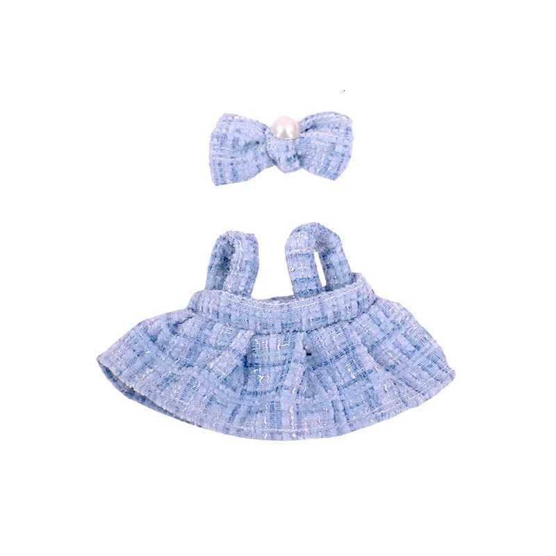 For 17cm Anime Labubu Doll Bow Clothes Cute Doll Decoration Dress Up Short Skirt Doll Accessories Girl Children Holiday GiftT260304