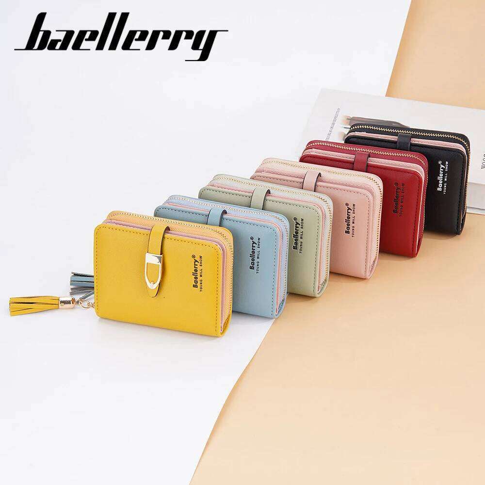 Print Design Vertical Wallet, Baellerry Ladies Zip Around Card Case with Multiple Pockets & wristlet C260304