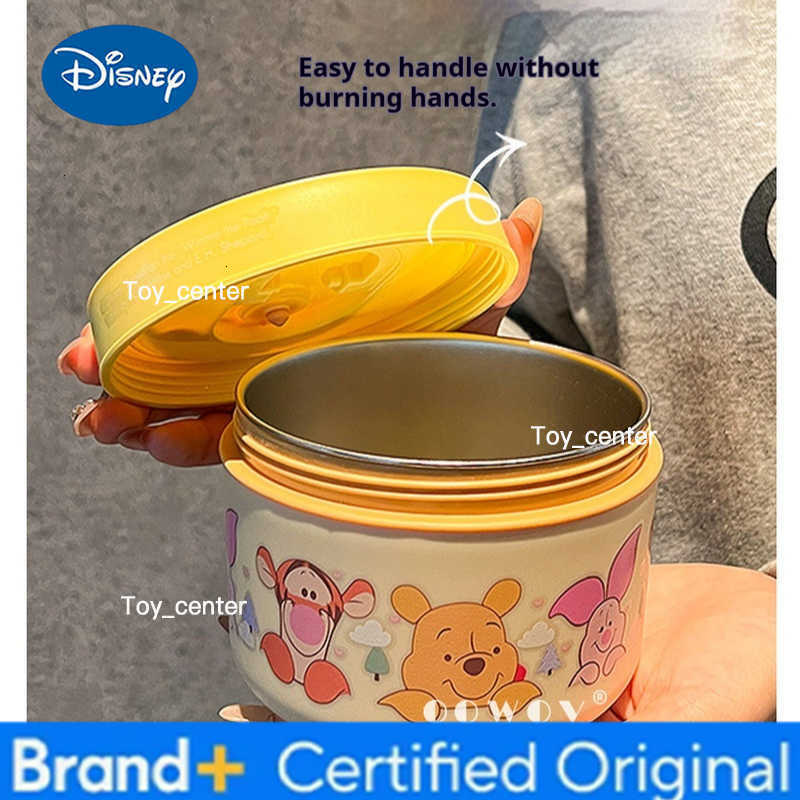 Disney Winnie The Pooh Mickey Cartoon Stainless Steel Bento Lunch Box 2025 New Food Grade Stackable With Insulated Bag For Home H260304