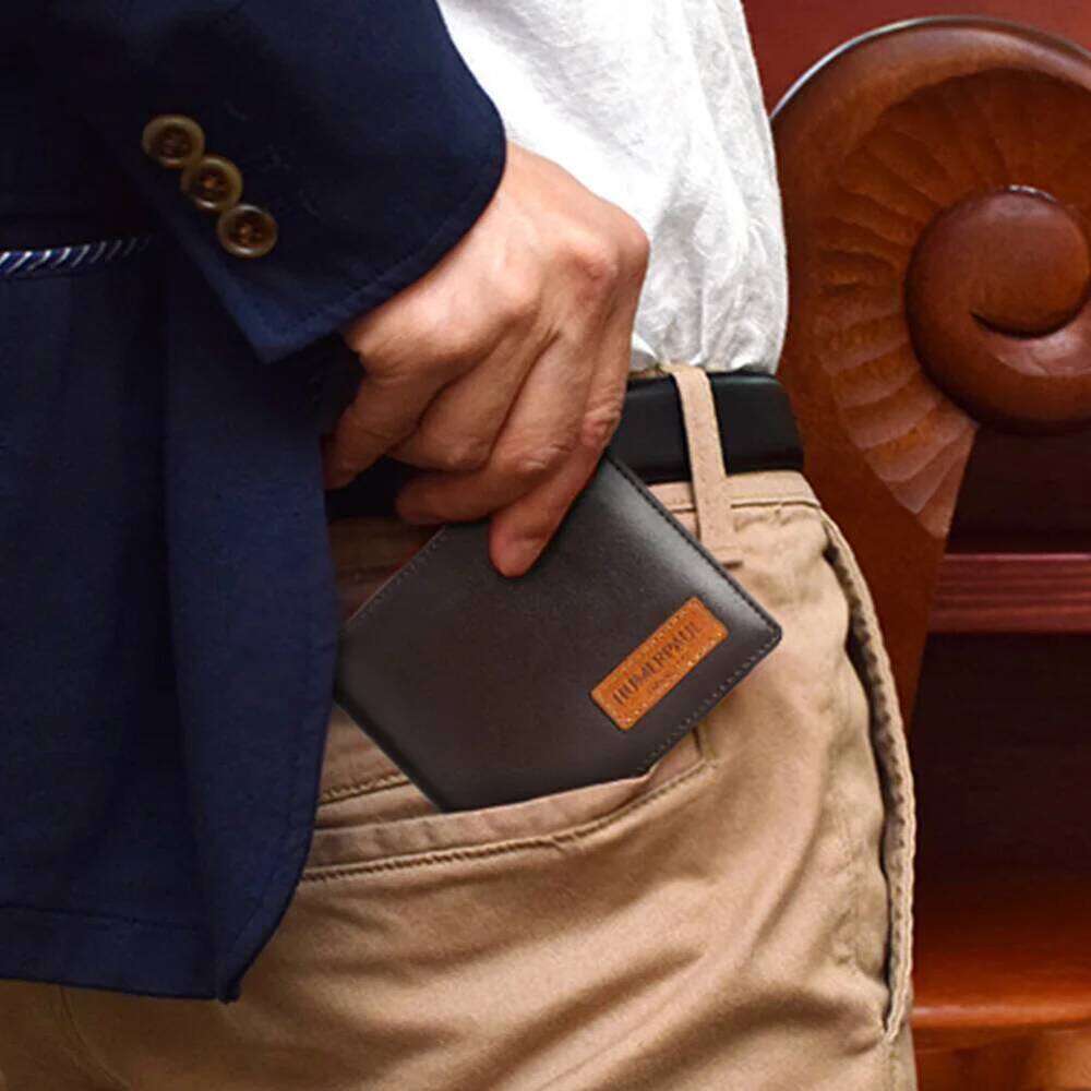 HUMERPAUL Wallet for Men with AirTag RFID Blocking Bifold Card With ID Window & Secret Air Tag Holder Pocket C260304