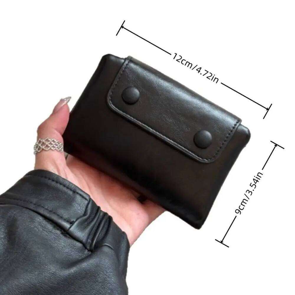 Portable Korean Retro Women Wallets Soft PU Leather Multi-Card Coin Purse Business Case Short Zipper Card Bag Pouch C260304