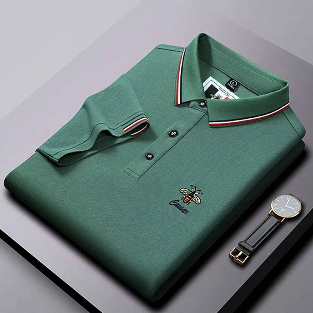 Polos Top T Men's Clothing Luxury Designer Clothes Alihu Summer New Embroidered Little Bee Short Sleeve Turn Down Collar Polo Shirt High End - view 6