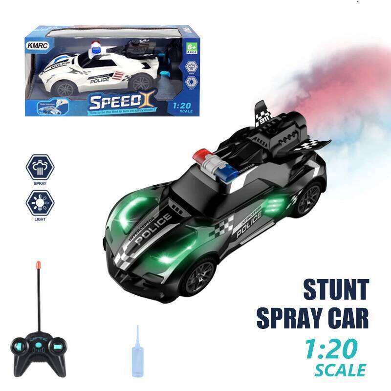 1:20 RC Car Remote Truck with Light Smoke Spray Electric Racing Vehicle Radio Control Model Kid Gift Boy Toy Z260303