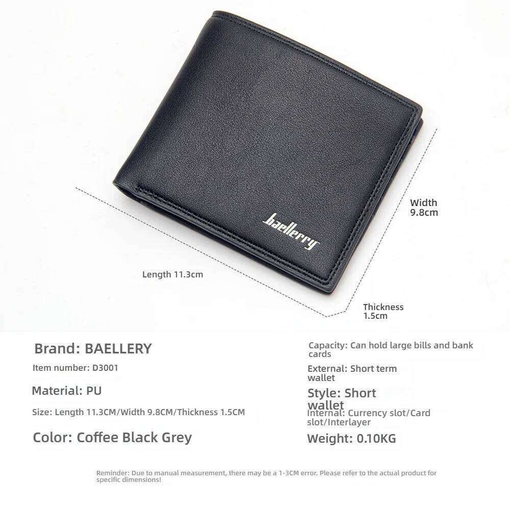 Baellerry Buttery Soft Slim Wallet for Men, Minimalist PU Leather Card Holder - Front Pocket RFID Blocking Cash Organizer C260304