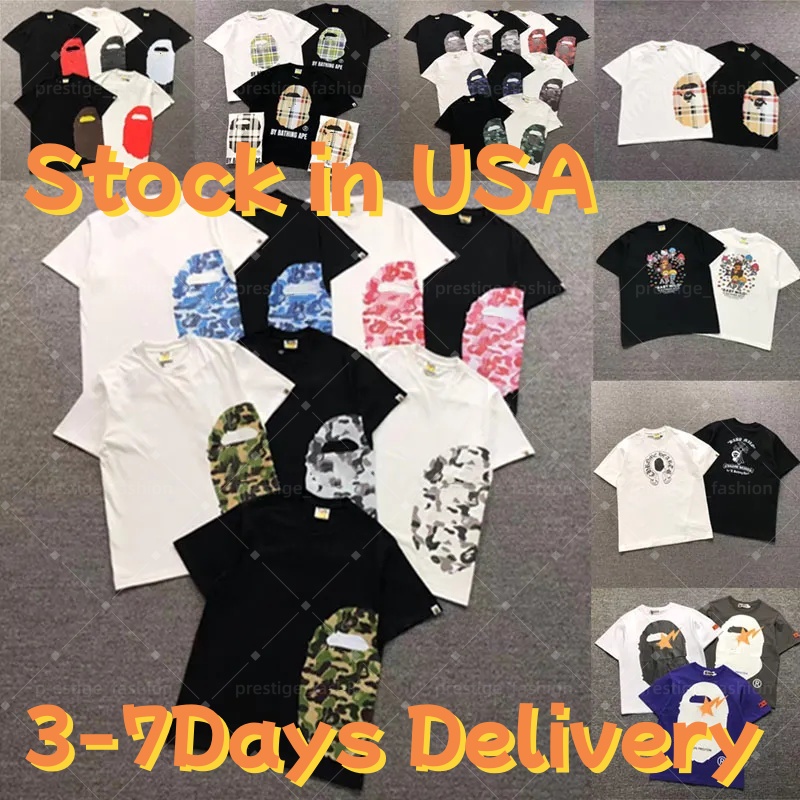 T Shirt designer shirt Womens mens designer clothes bapeshirt Cotton T-Shirts Short Sleeves Tshirts Clothings Street Clothes High quality Fashion Tees