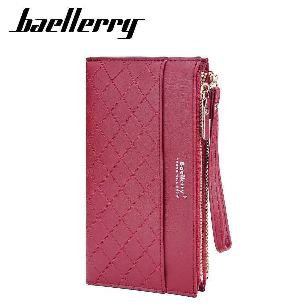 Versatile Large Zip Around Wallet for Women Baellerry RFID Blocking Clutch with Wrist Strap, Holds Phone Cards Cash Gift Idea C260304