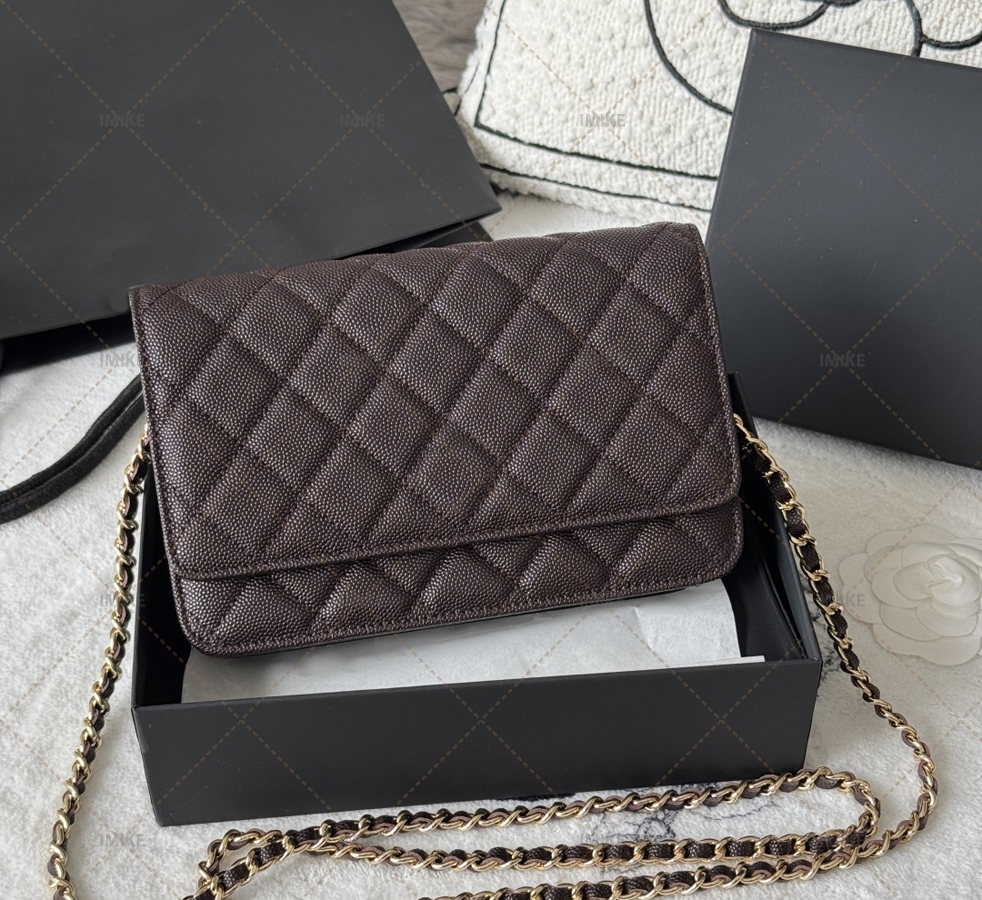 Mirror quality mini bag designer women woc bag leather classic diamond pattern chain bag crossbody bag