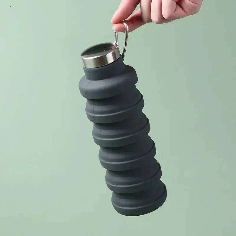 Silicone Foldable Portable Reusable Telescopic Cup Travel Water Bottle for Outdoor sports trips S260303