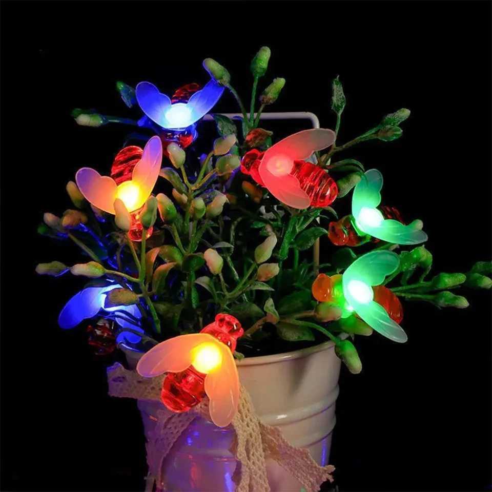 5m/7m/12m Led String Light Holiday Decoration Decorative Patio Lights Solar Christmas Backyard Party Fairy Waterproof Cool White H260304