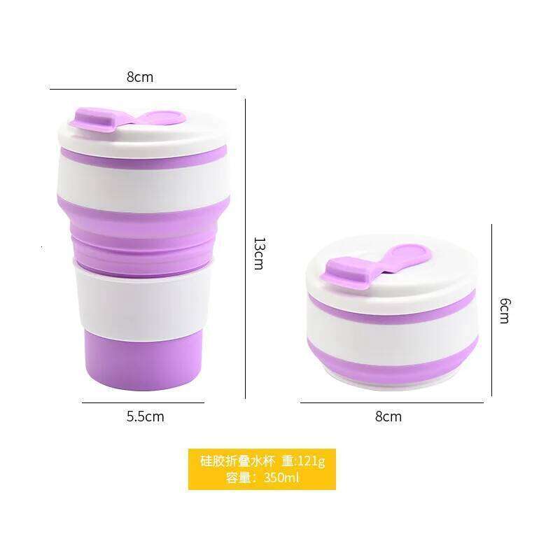 Silicone Folding Hot Drink Cup, Camping Travel, Portable, Anti-Drop Drinking Milk, High-Temperature Resistant Straw Cup S260303