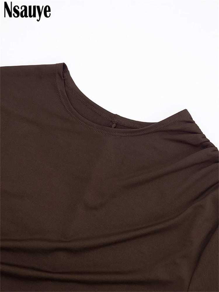 Nsauye New Fashion Women Short Wrap High Waisted Mini Winter Dress 2025 Outfits Sexy Night Club Party Evening Long Sleeve Dress M260304