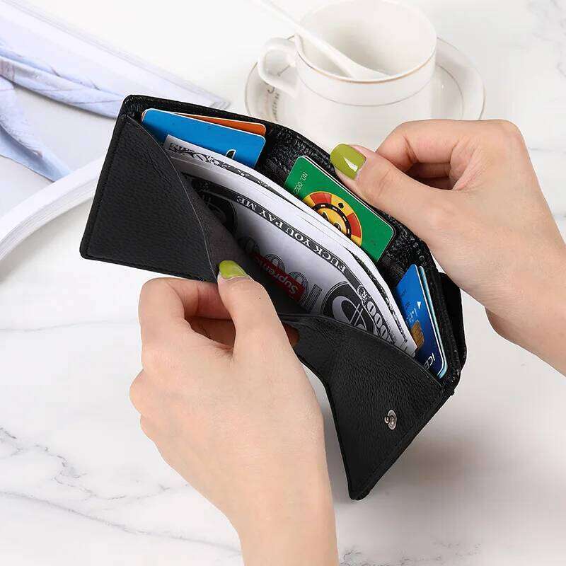 New Women PU Leather Purses Female Cowhide Wallets Lady Small Coin Pocket Rfid Card Holder Mini Money Bag Portable Clutch C260304