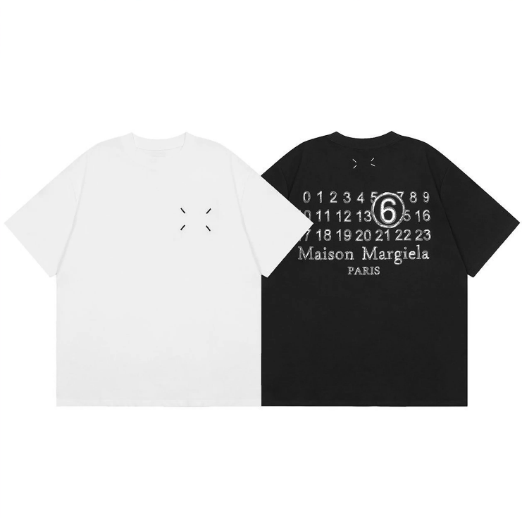 MM6 Shirt Designer Mens MM6 Digital Pattern Round Neck Trendy Top Tees summe Leisure Comfortable Hip Hop Street Short Sleeved T Shirt