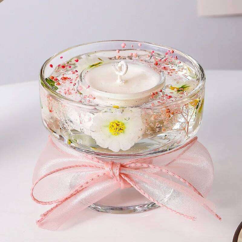 Dried Flower Jelly Aroma Candle Hotel Bedroom Romantic Atmosphere Holiday Party Fragrance Gift Home Decoration W260304