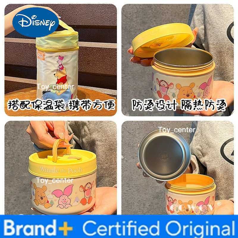 Pooh Bear Cartoon Stainless Steel Fresh-keeping Box Food Grade Microwave Oven Lunch Box Kitchen and Household Bento Box H260304