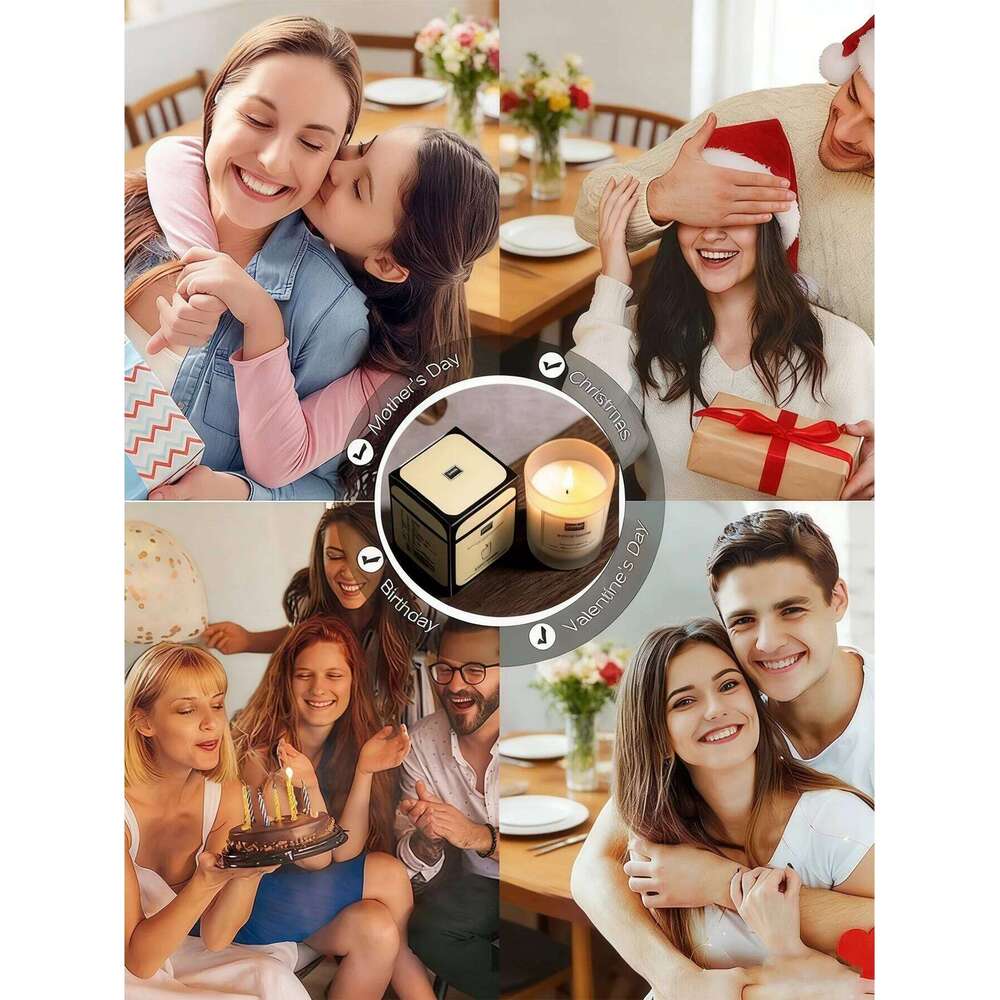 Atmosphere Lamp Wax Glass Cup Scented Candle with Natural Essential Oils, Customizable Fragrance W260304