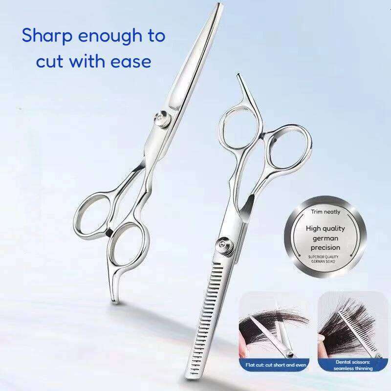 Stainless Steel Scissors Hair Cutting Shears Ergonomic Design Salon Professional Stylist Beginner Barber H260303