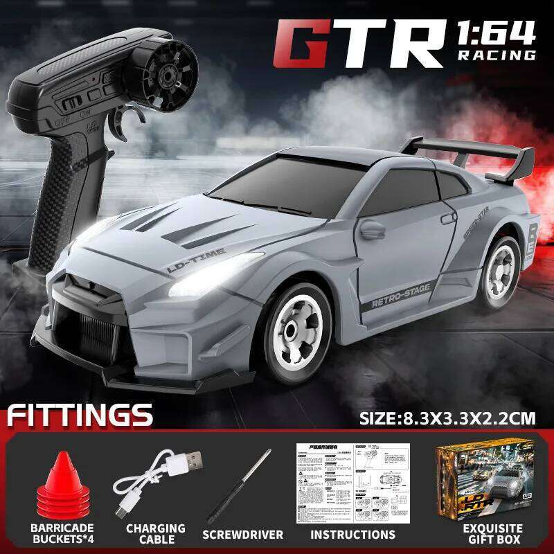 1:64 Remote 2.4G Mini Radio Control Drift Stunt Car 4WD Desktop Racing Vehicle Model Boy Toy Kid Birthday Gifts Z260303