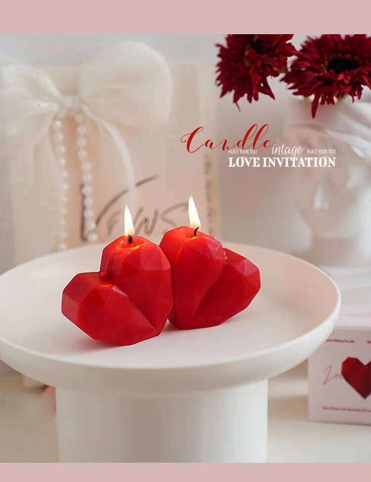 Scented Love Candles Creative Valentine's Day Gifts Wedding Favors Home Decorations W260304