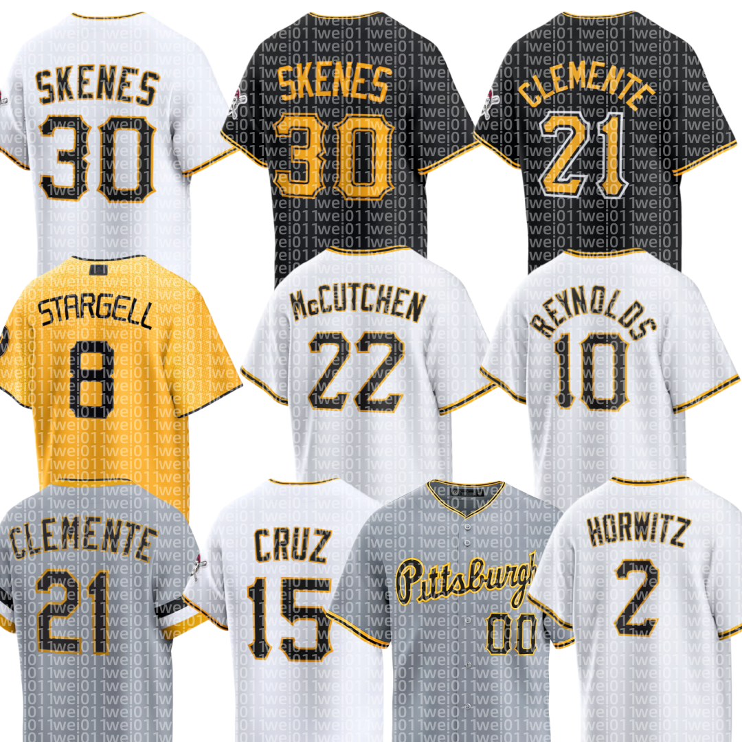 Pirates Baseball Jersey Paul Skenes Oneil Cruz Mitch Keller Bryan Reynolds Andrew McCutchen Nick Gonzales Marcell Ozuna Spencer Horwitz Jared Triolo Nick Yorke Men