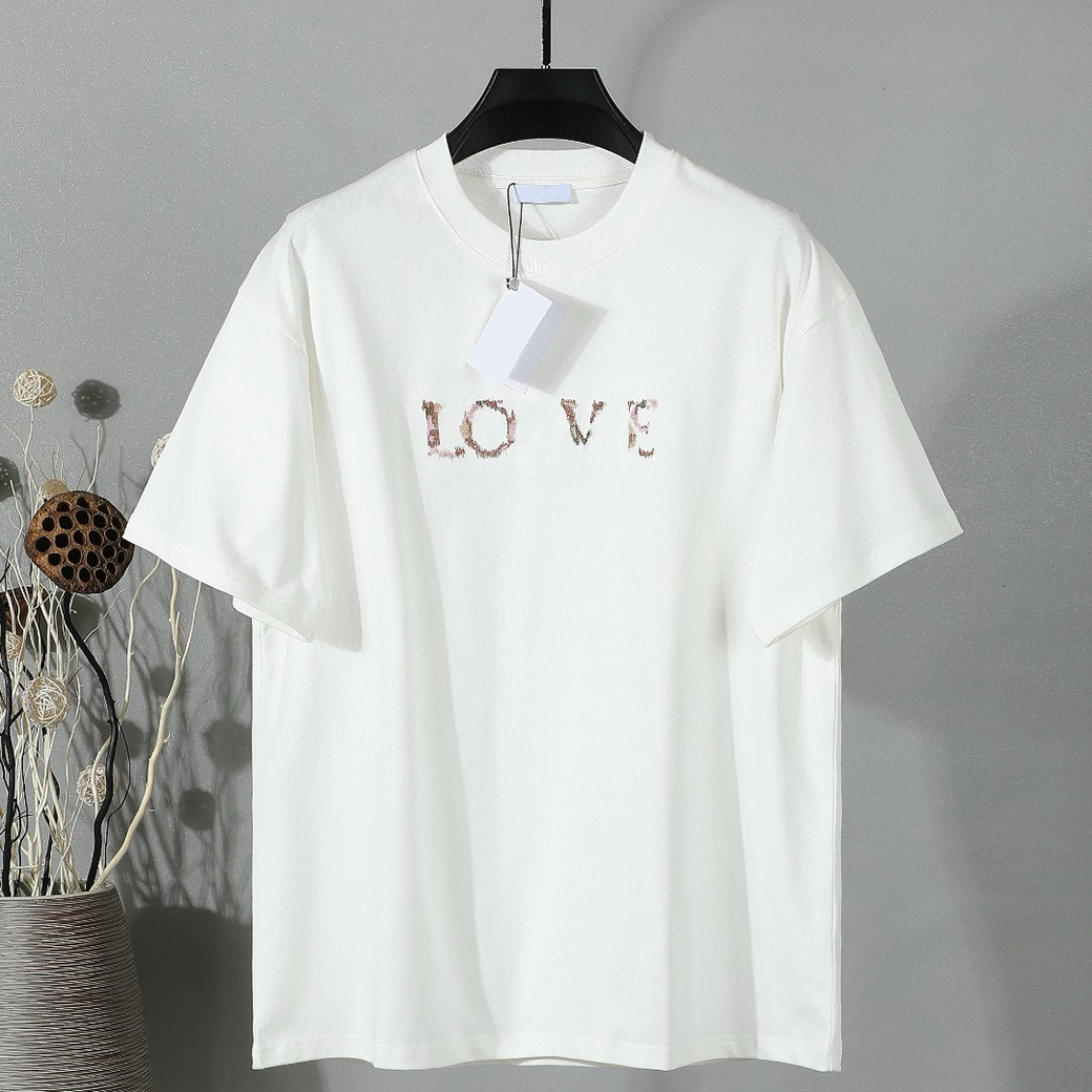 New tshirt mens designer t shirt sweatshirt tshirts fashion simplesolid black letter printing Tshirts couple top white men shirt casual loose women tees