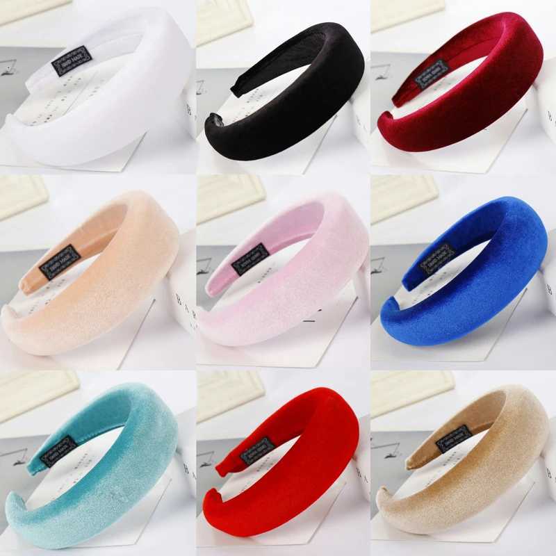 Thick Velvet Headband Hair Bands For Women Hair Accessories Plastic Padded Hairbands Retro Headwear Comfortable Head Hoop 4CM H260304