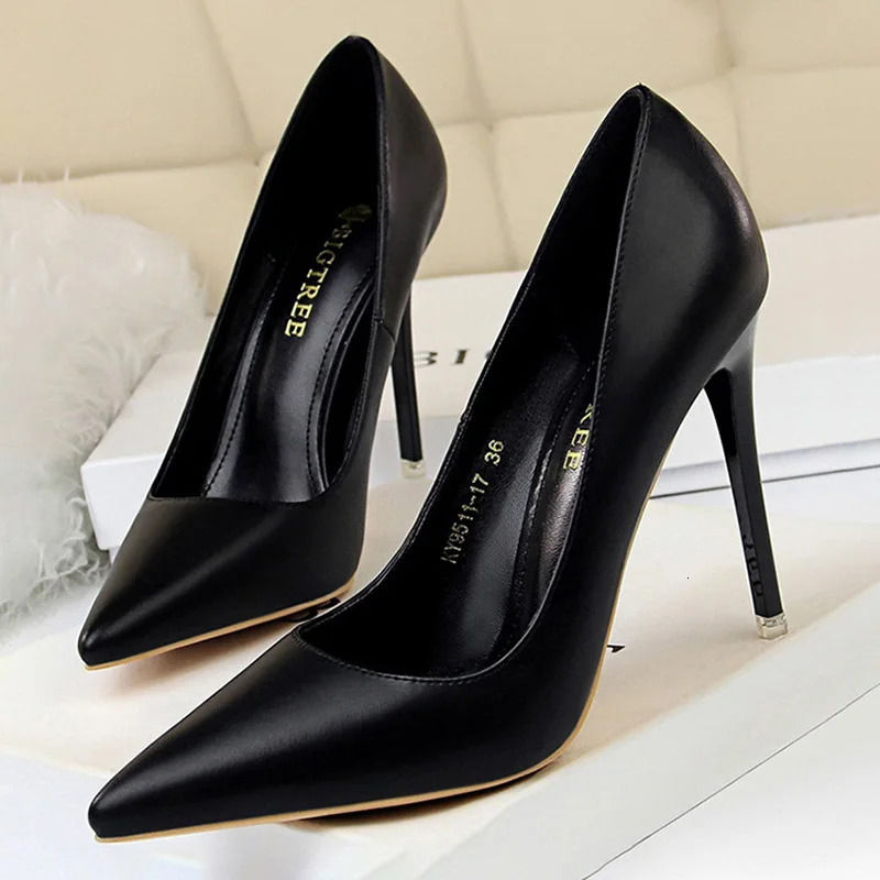 BIGTREE Shoes Women Pumps Fashion High Heels Shoes Black Pink White Shoes Women Wedding Shoes Ladies Stiletto Women Heels 2026 260306