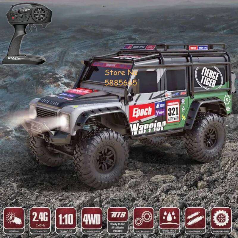 4WD 1/10 Professional Truck Hobby Grade 2.4G Large Off Road Headlight High Speed Remote Control Car Adult RC Cars Toy Z260303