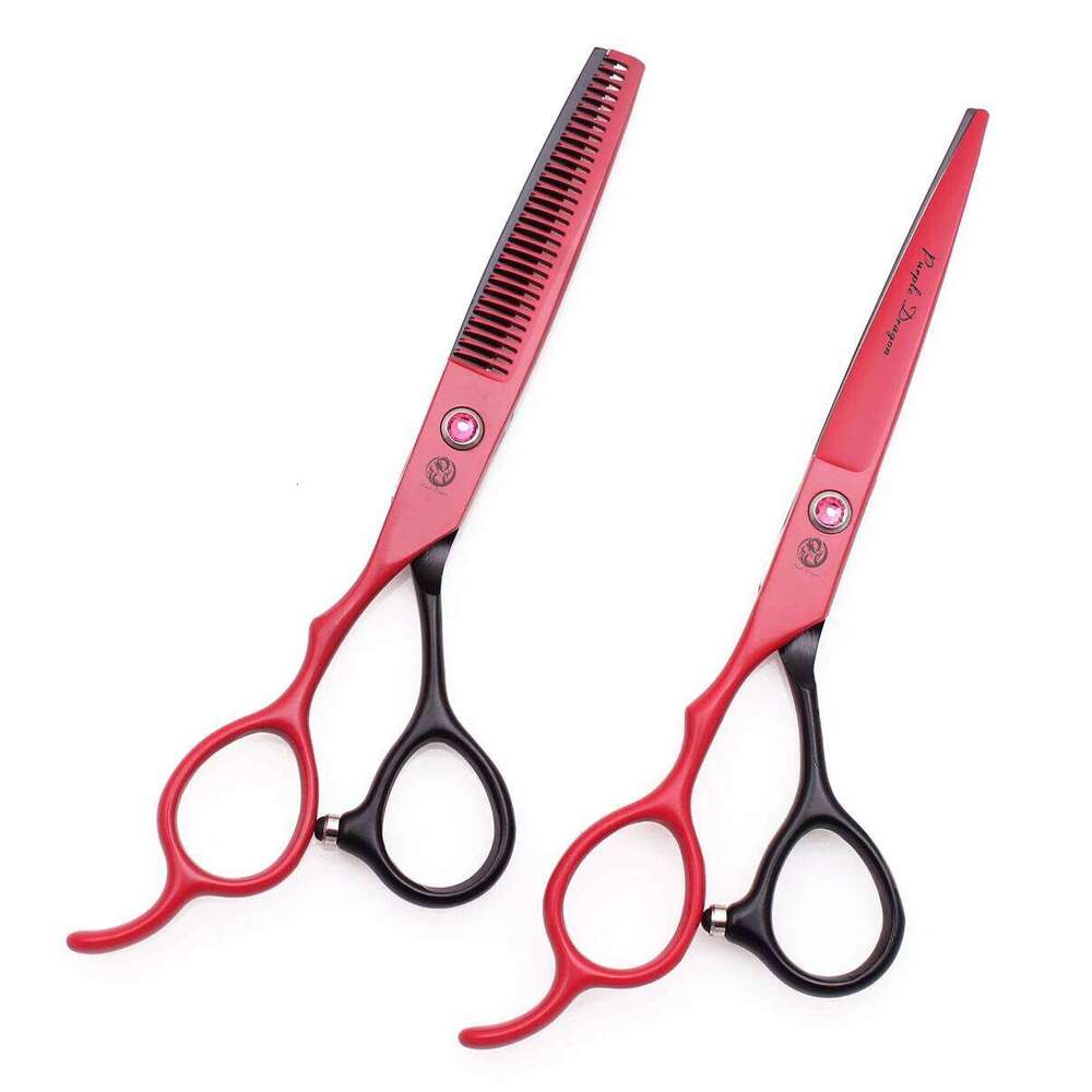 Hairdressing Left Hand Purple Dragon 5.5" Barber Cutting Shears Thinning Professional Hair Scissors Z8001 H260303