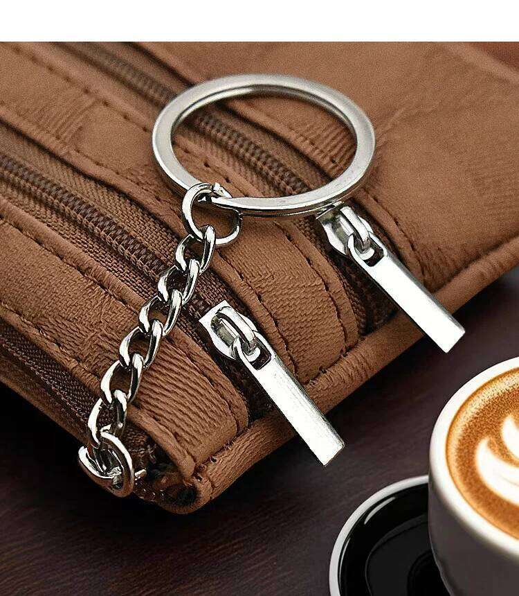 Three Zippers with Key Ring Unisex Small Coin Pouch Children Wallet Mini Cute Purse Card Holder C260304
