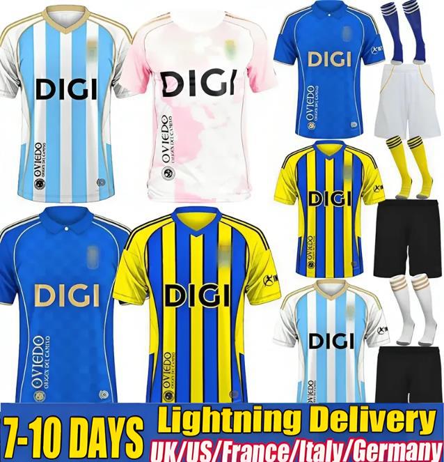 25/26 Real Oviedo Soccer Jerseys ALEMAO ILYAS NACHO V.M. S. CAZORLA Camisetas de futbol HASSAN COLOMBATTO PARASCHIV SEOANE PORTILLO men kids kits sets Football