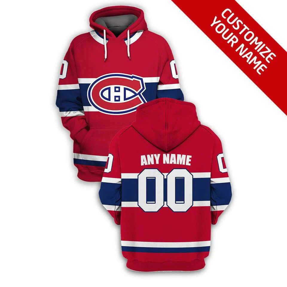 Canadiens Pullover Hoodie Kirby Dach Nick Suzuki Alex Newhook Patrik Laine Juraj Slafkovsky Josh Anderson Cole Caufield Custom Hockey Jersey Mens Womens Youth 88