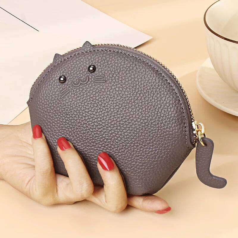 New Cute Cow Leather Women's Coin Purse Creative Card key lipstick storage bag Holder Wallet For Women C260304