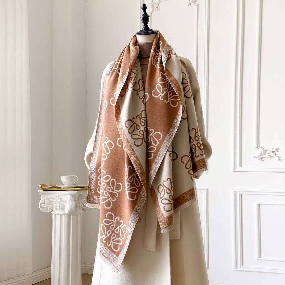 2025 Luxury Brand Women's Winter Cashmere Scarf - Pashmina Shawl Wrap, Hijab, Travel Stole, Echarpe, Thick Warm Blanket XJ260304