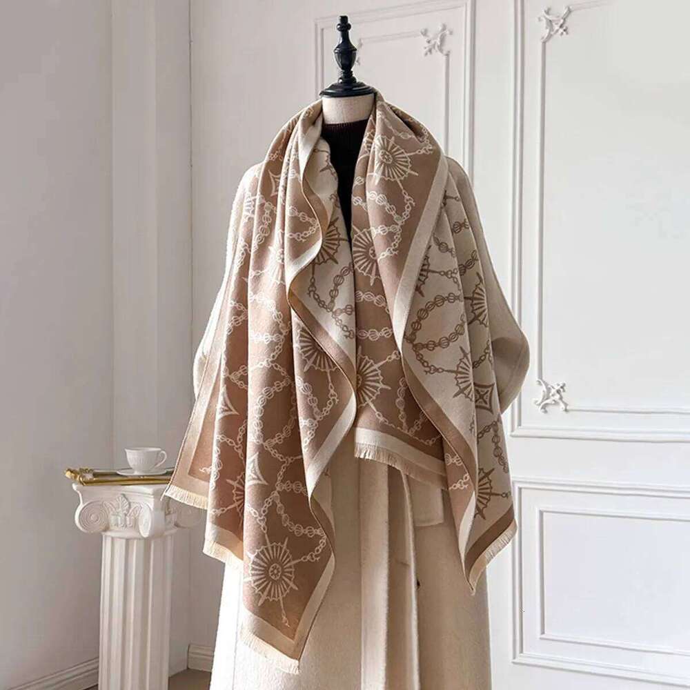 Luxury Warm Poncho Imitaion Cashmere Winter Women Scarf Shawl Wraps Female Thick Pashmina Blanket Bufanda Travel Echarpe 2025 XJ260304