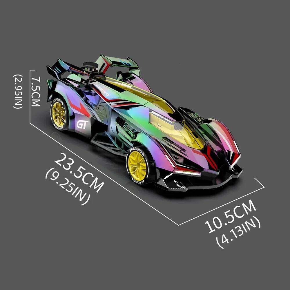 2.4G RC Racing Dazzing Lights Spray Drift Car Model Kids Toys 4-wheel Drive Remote Control High Speed Vehicle Boy Birthday Gift Z260303