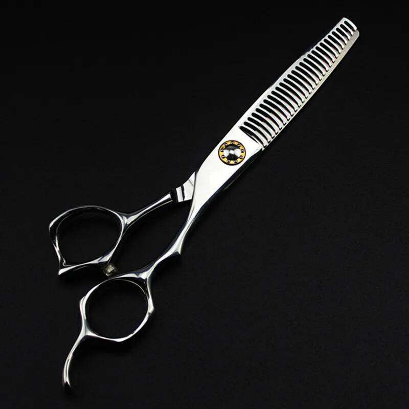 Professional Japan 440c steel 6 '' cut hair haircut scissor Curved thinning barber cutting shears hairdresser scissors H260303