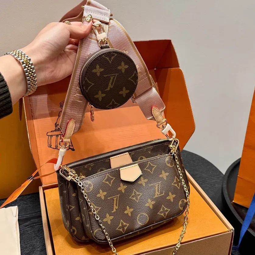 Designer Dag For Women Shoulder Bag Luxury Neverful Bag Tote Bag Accessoires Hangbag Brown Five In One Women's Crossbody