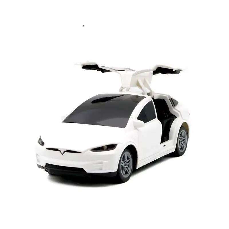 1:24 Tesla Rc 4-Channel Drfit Remote Control With Lights Simulation Double Doors Plastic Model Children'S Toy Car Gift Z260303
