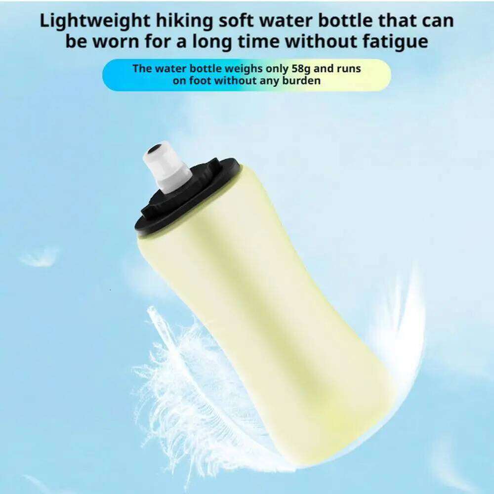 Outdoor Collapsible Silicone Running Camping Hiking Travel Convenient TPU Soft Water Bottle 12oz/350ml S260303