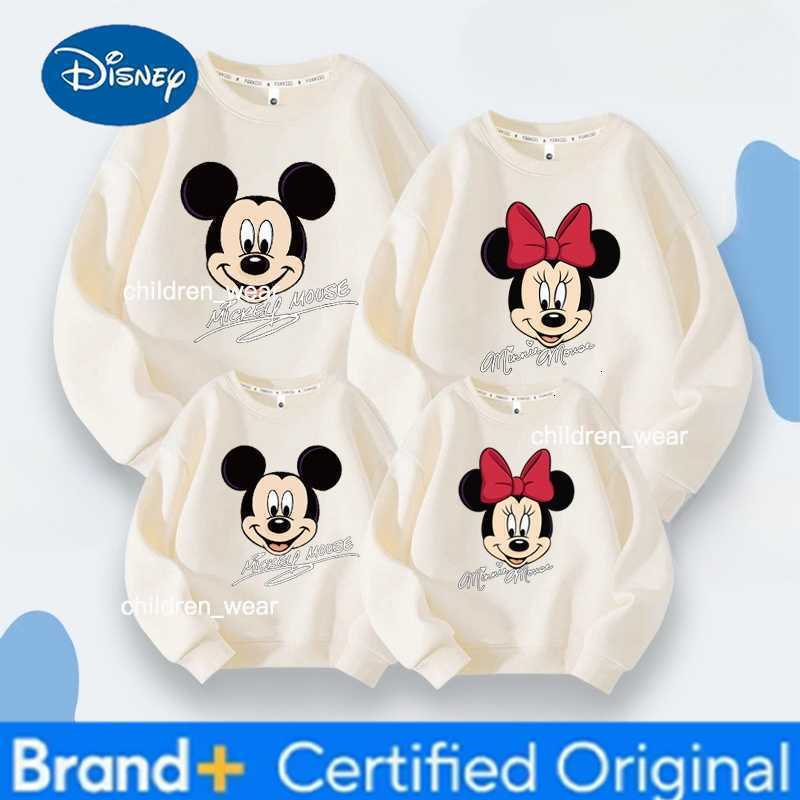 Disney Parent Child Outfit Family of Three Spring and Autumn Hoodie With Cartoon Print New High-end Mother and Child Outfit Autumn H260304