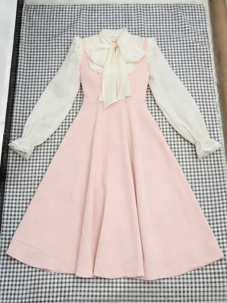 French Vintage Midi Dress Women Casual Evening Party Plaid Dress Office Lady Outwear Dress Korean Fashion Spring CHIc M260304