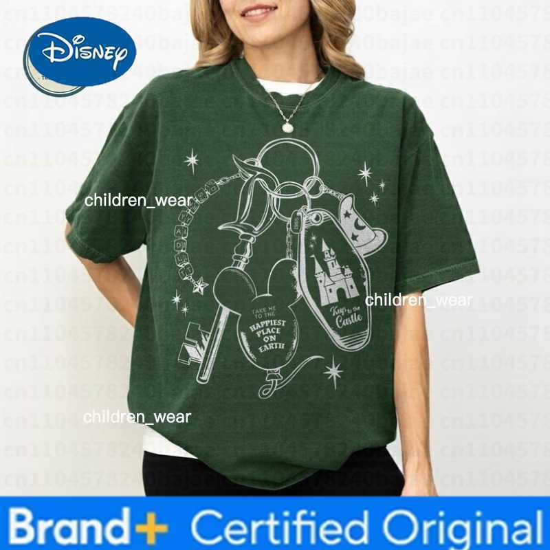 Disney 2026 3D Printed T-shirt Keychain Characters Magical Castle T Shirt Vintage Casual Holiday Top H260304