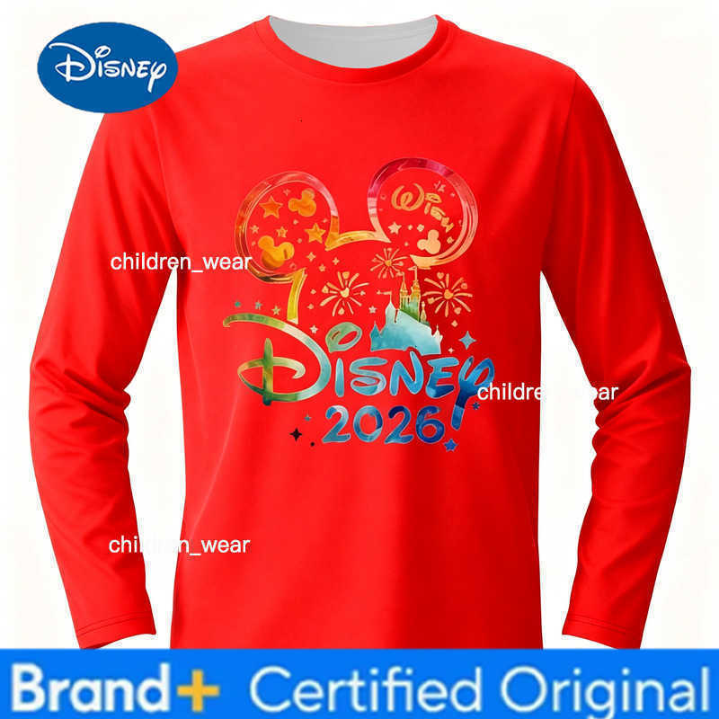 Disney 2026 Magic Kingdom Trip Family Matching Outfits Long Sleeve T-Shirts Quick-dry Casual Comfy Stylish Soft Stretchy H260304